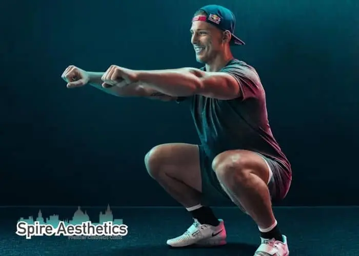 Image of man build leg muscle Havering through exercise
